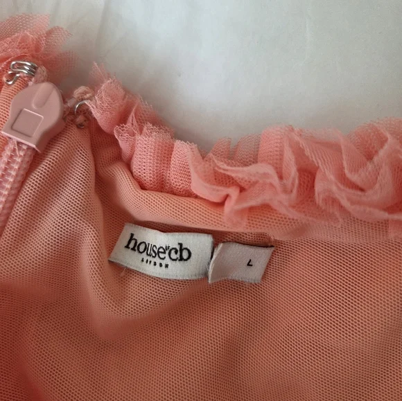 Peach Mesh House of CB 'Gabbi'-large